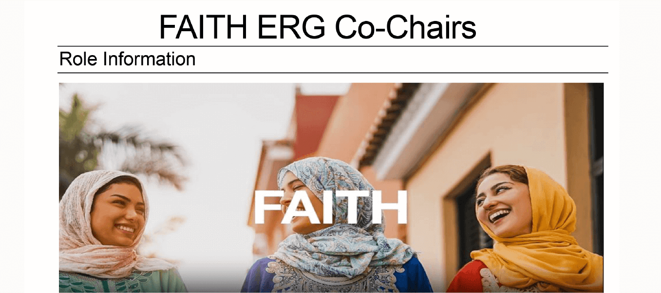 FAITH ERG Co- Chairs - Role Information